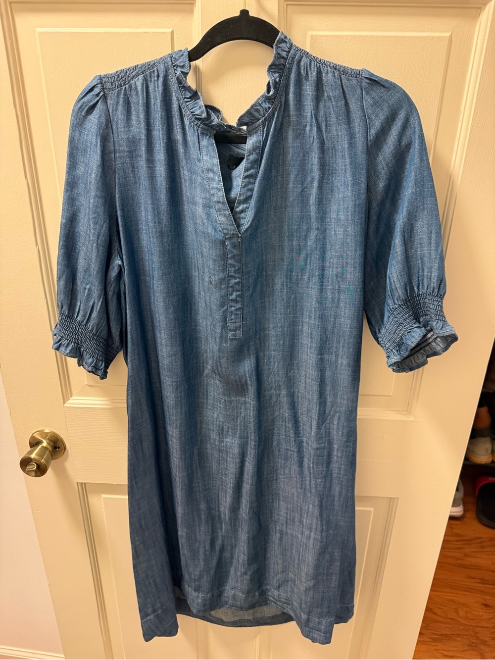 Talbots Denim-Look Blue Tunic Top